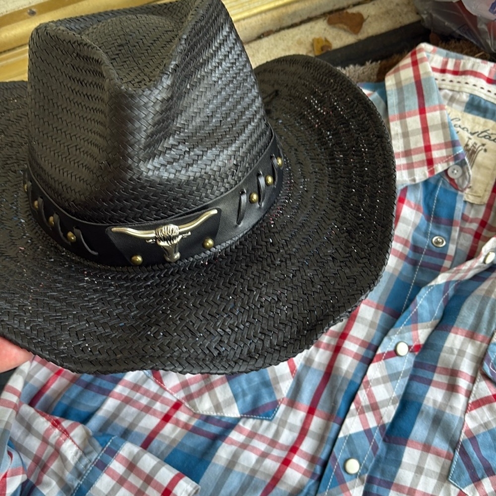 LIKE NEW Saddleback Western Hat / Black cowboy hat. Think KENTUCKY DERBY!